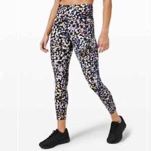 Lululemon Fast and Free Tight II 25” Sz 12 Metropolis Glow Multi